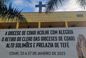 Clero das dioceses de Coari e Alto Solimões, e Prelazia de Tefé, realizam retiro espiritual conjunto